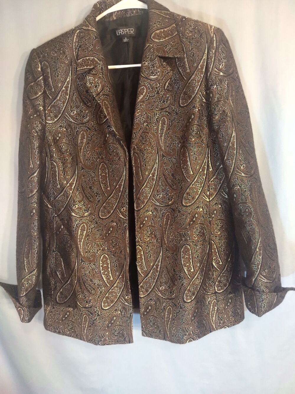 Kasper Black and Gold Blazer jacket